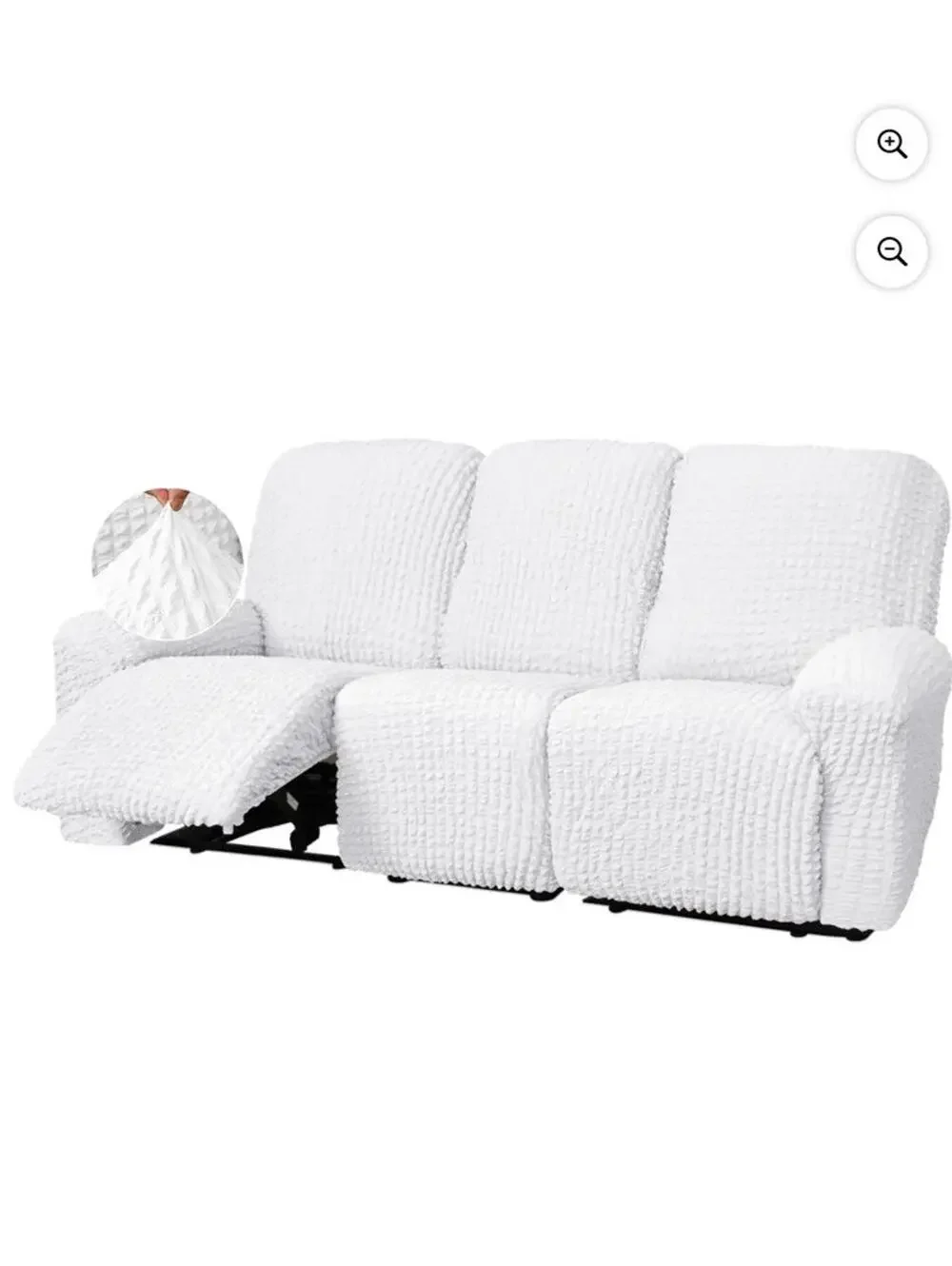 3 Seater - Recliner Couch Covers (White)